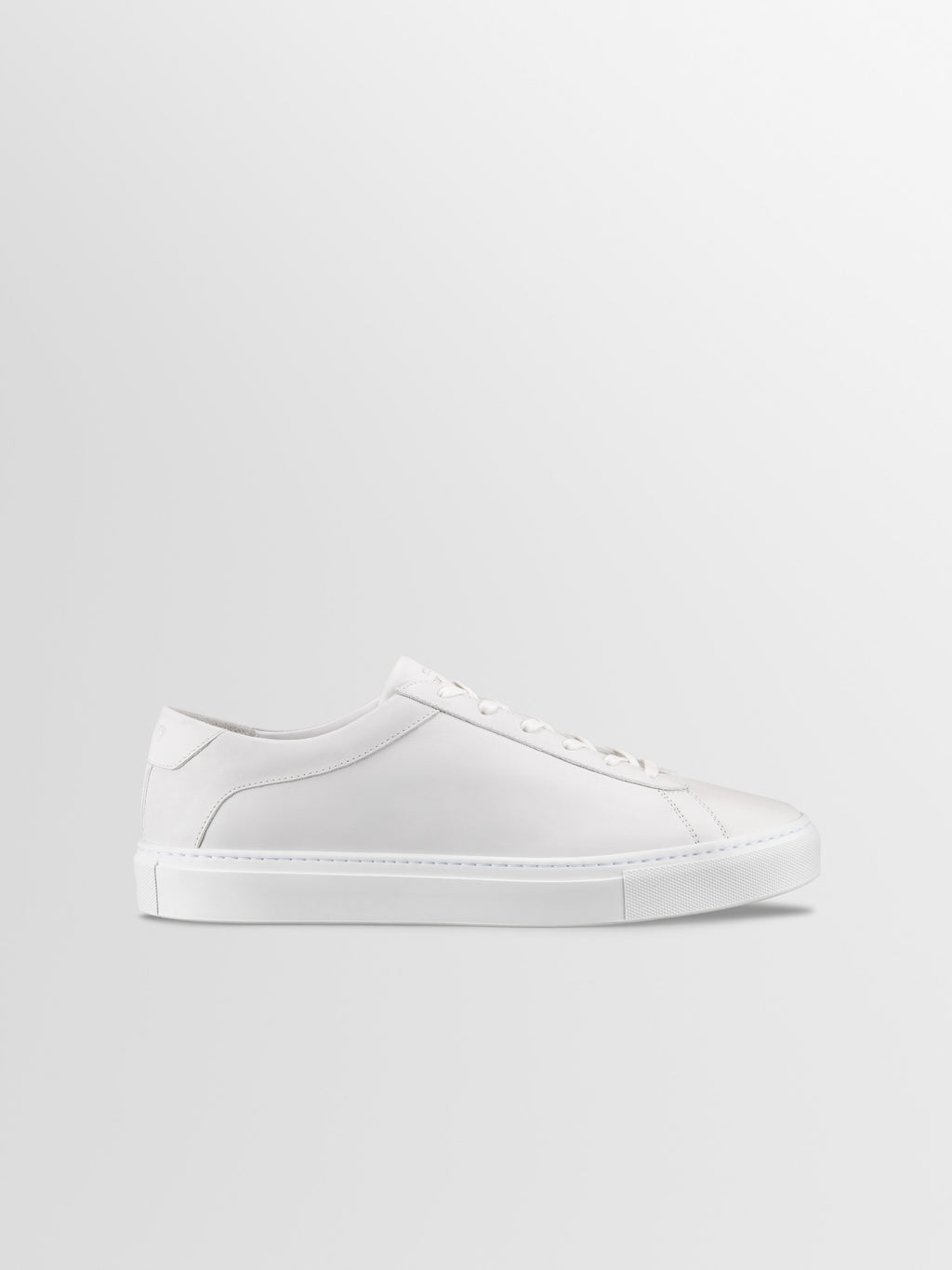 Capri Leather Sneaker in Triple White Rose Anvil