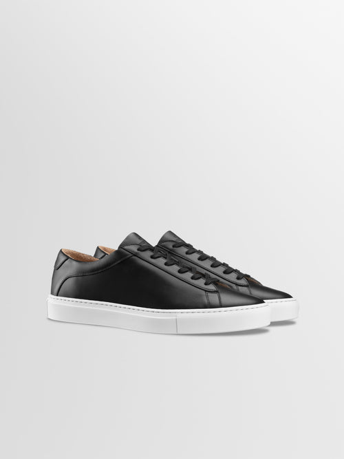 Capri Leather Sneaker in Onyx