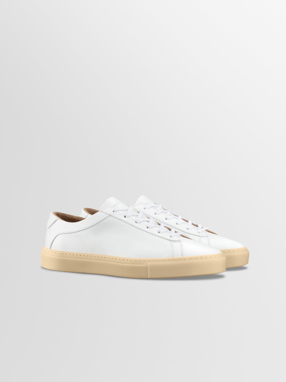 Capri Leather Sneaker in White Light Gum