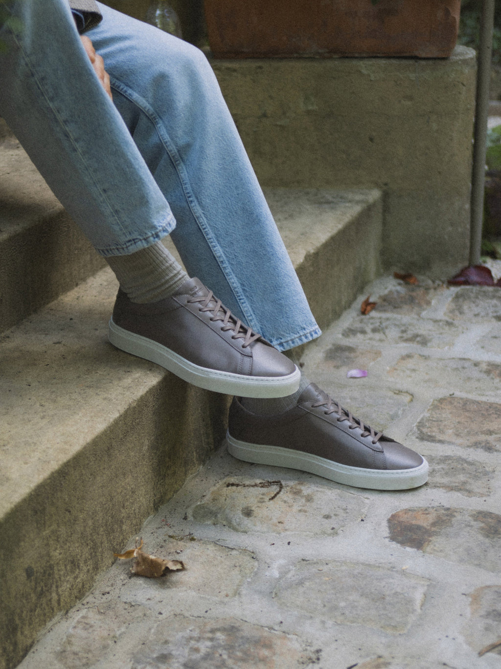 Capri Leather Sneaker in Tundra