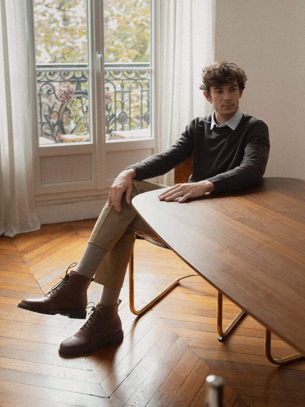 Bergamo Leather Boot in Anchor